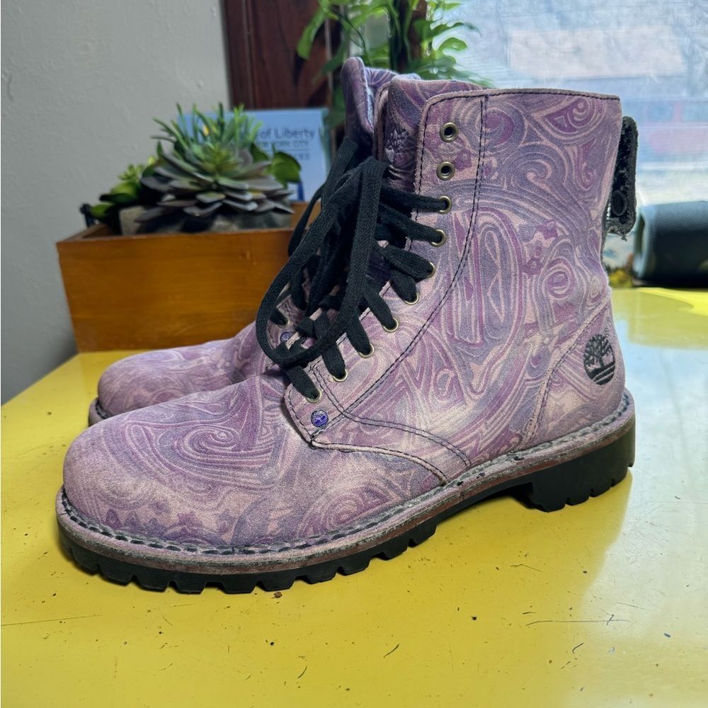 Prince Purple Reign x Timberland Purple Boots Sz 9M - Picture 4 of 15
